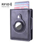 RFID Automatic Pop-Up Card Holder Multi-Function Locator Wallet For AirTag(Black)