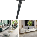 LH-ZT-0001 Cone Round Tube Furniture Support Legs, Style: Oblique Cone Height 38cm(Matte Black)