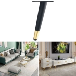 LH-ZT-0001 Cone Round Tube Furniture Support Legs, Style: Oblique Cone Height 38cm(Black Gold)