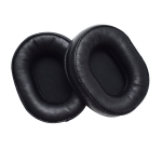 1 Pair Leather Sponge Ear Pads For Denon AH-MM400 Headset(Black)