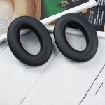 1 Pair PU Leather Earpads for Sony WH-1000XM4, Color: Black No Buckle