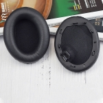 1 Pair PU Leather Earpads for Sony WH-1000XM4, Color: Black+Buckle