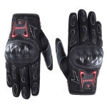 BSDDP RH-A0132 Full Finger Protection Outdoor Motorcycle Gloves, Size: M(Black)