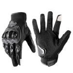 BSDDP RH-A0107 Motorcycle Riding Anti-Fall Full Finger Gloves, Size: M(Black)