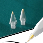 2 in 1 5.0 Crystal Diamond Needle + 6.0 Brass Spring Short Needle Stylus Pen Tip Set For Apple Pencil 1 / 2